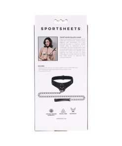 Sportsheets Velvet Noir Collar & Leash