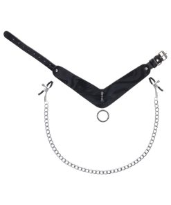 Sportsheets Velvet Noir Collar & Removable Clamps