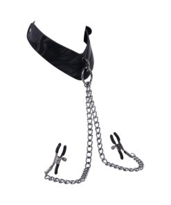 Sportsheets Velvet Noir Collar & Removable Clamps