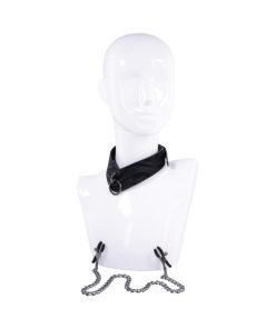 Sportsheets Velvet Noir Collar & Removable Clamps