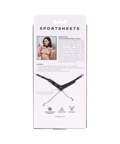 Sportsheets Velvet Noir Collar & Removable Clamps