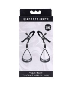Sportsheets Velvet Noir Tuggable Nipple Clamps