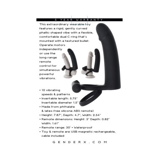 Gender X Full Swing Black Wearable Vibrator with Remote Control - Image 12