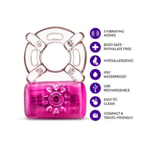 Play With Me Pleaser Rechargeable C-Ring Pink - Image 5