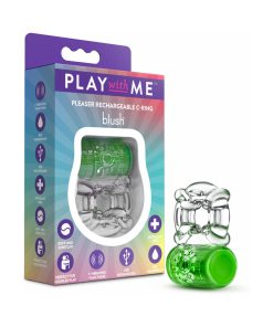Play With Me Pleaser Rechargeable C-Ring Neon Green