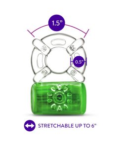 Play With Me Pleaser Rechargeable C-Ring Neon Green