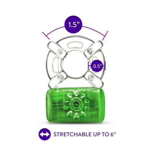 Play With Me Pleaser Rechargeable C-Ring Neon Green - Image 6