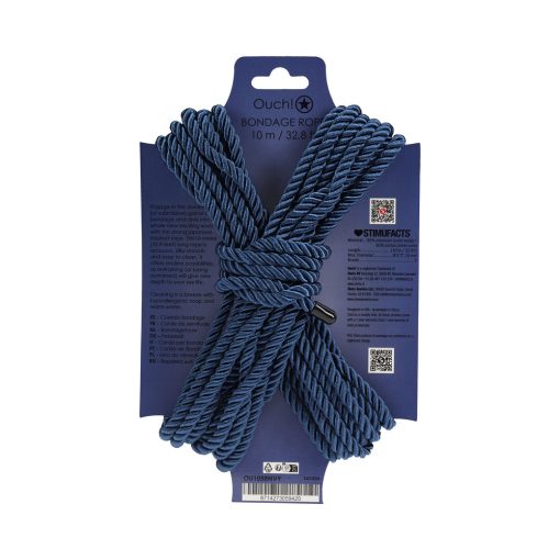 Ouch! Bondage Rope 10 M Nylon Navy Blue - Image 2