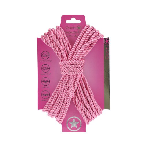 Ouch! Bondage Rope 10 M Nylon Pink
