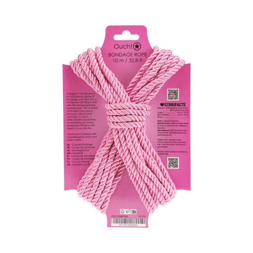 Ouch! Bondage Rope 10 M Nylon Pink - Image 2