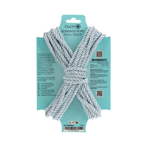 Ouch! Bondage Rope 10 M Nylon Powder Blue - Image 2