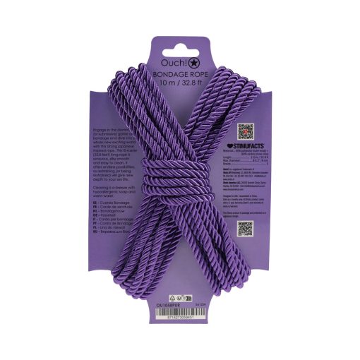 Ouch! Bondage Rope 10 M Nylon Purple - Image 2