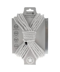 Ouch! Bondage Rope 10 M Nylon Silver