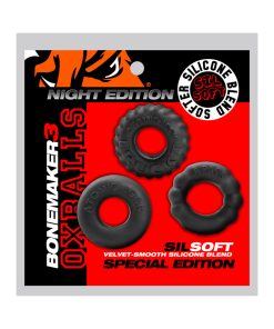 Oxballs Bonemaker 3-Pack Boner Cockring Kit Special Edition Night