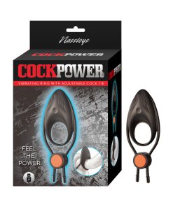 Cockpower Vibrating Ring With Adjustable Cock Tie Black