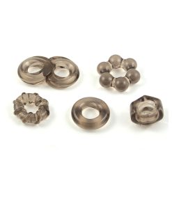Enhancer Five Piece Cock Ring Set Black