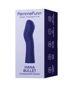 Femmefunn Hana Silicone Bullet Vibrator Thumping Waterproof Dark Purple