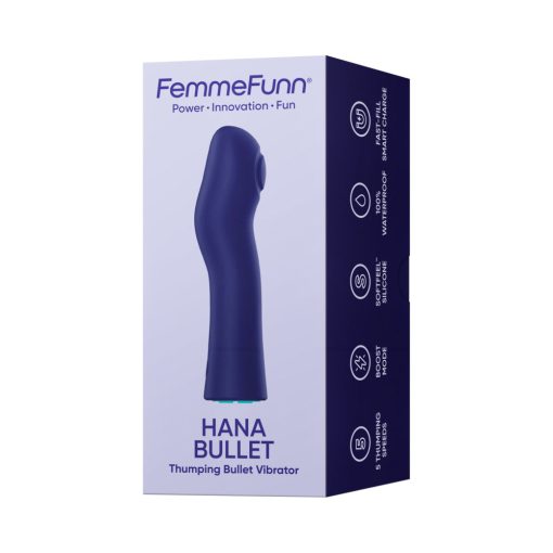 Femmefunn Hana Silicone Bullet Vibrator Thumping Waterproof Dark Purple - Image 12