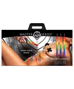 Master Series Pride Candles Rainbow Drip Candle Set Of 3