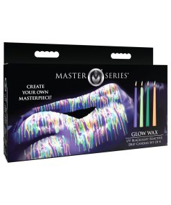 Master Series Glow Wax Uv Blacklight Reactive Drip Candles Set Of 4