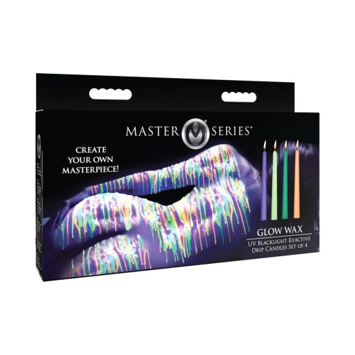 Master Series Glow Wax Uv Blacklight Reactive Drip Candles Set Of 4