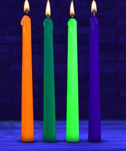 Master Series Glow Wax Uv Blacklight Reactive Drip Candles Set Of 4