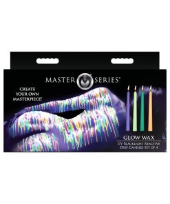 Master Series Glow Wax Uv Blacklight Reactive Drip Candles Set Of 4