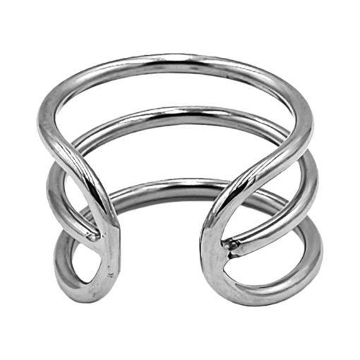 Rouge Stainless Steel Triple Wire Glans Ring - Image 3