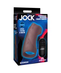 Jock Vibrating Silicone Penis Sleeve Dark