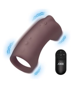 Jock Vibrating Silicone Penis Sleeve Dark