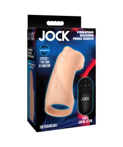 Jock Vibrating Silicone Penis Sleeve Light