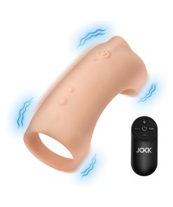 Jock Vibrating Silicone Penis Sleeve Light