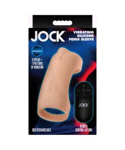 Jock Vibrating Silicone Penis Sleeve Light