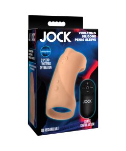Jock Vibrating Silicone Penis Sleeve Medium