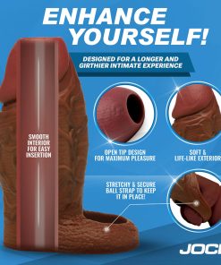 Jock Silicone Penis Extension Sleeve Dark