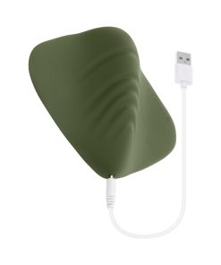 Gender X Pleasure Pad Rechargeable Grinding Pad & Stroker Silicone Green