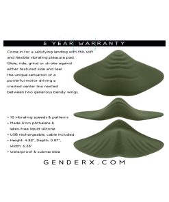 Gender X Pleasure Pad Rechargeable Grinding Pad & Stroker Silicone Green