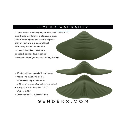 Gender X Pleasure Pad Rechargeable Grinding Pad & Stroker Silicone Green - Image 13
