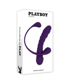 Playboy Twisted Playground Rechargeable Triple Stimulator Vibe Silicone Purple Acai