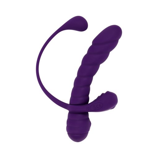 Playboy Twisted Playground Rechargeable Triple Stimulator Vibe Silicone Purple Acai - Image 4
