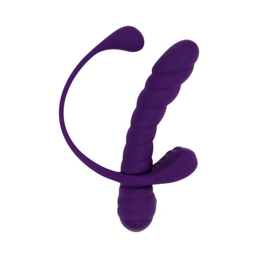 Playboy Twisted Playground Rechargeable Triple Stimulator Vibe Silicone Purple Acai - Image 5