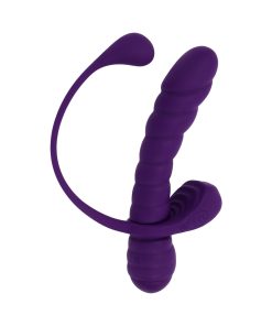 Playboy Twisted Playground Rechargeable Triple Stimulator Vibe Silicone Purple Acai