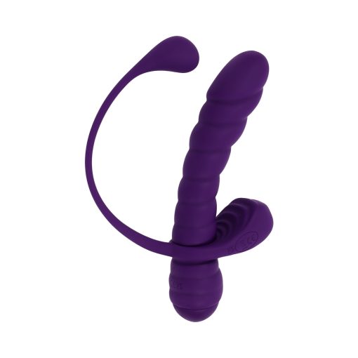 Playboy Twisted Playground Rechargeable Triple Stimulator Vibe Silicone Purple Acai - Image 6