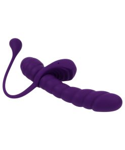Playboy Twisted Playground Rechargeable Triple Stimulator Vibe Silicone Purple Acai