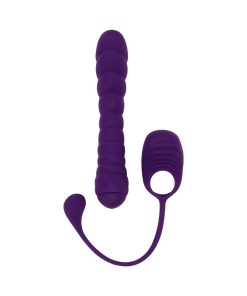 Playboy Twisted Playground Rechargeable Triple Stimulator Vibe Silicone Purple Acai