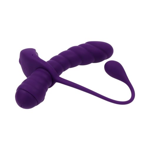 Playboy Twisted Playground Rechargeable Triple Stimulator Vibe Silicone Purple Acai - Image 9