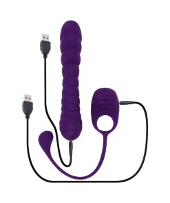Playboy Twisted Playground Rechargeable Triple Stimulator Vibe Silicone Purple Acai