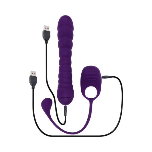 Playboy Twisted Playground Rechargeable Triple Stimulator Vibe Silicone Purple Acai - Image 10
