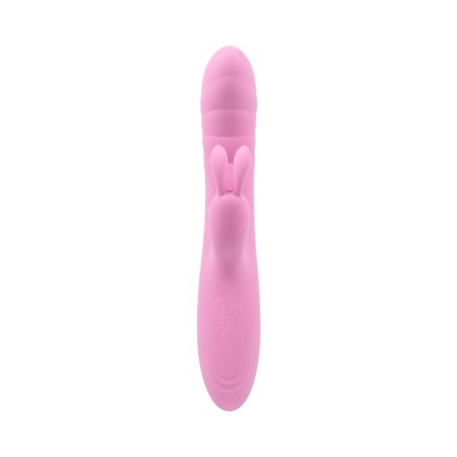 Playboy Rub Me Right Rechargeable Thrusting Dual Stimulator Silicone Pink Petal - Image 6