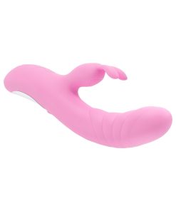 Playboy Rub Me Right Rechargeable Thrusting Dual Stimulator Silicone Pink Petal